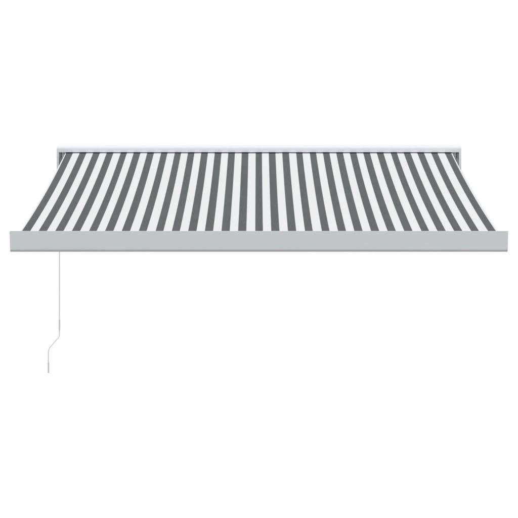 vidaXL Markise Einziehbar Anthrazit und Weiß 3x2,5 m Stoff & Aluminium