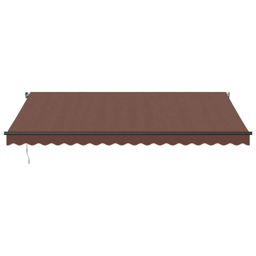 vidaXL Markise Manuell mit LEDs Braun 450x350 cm
