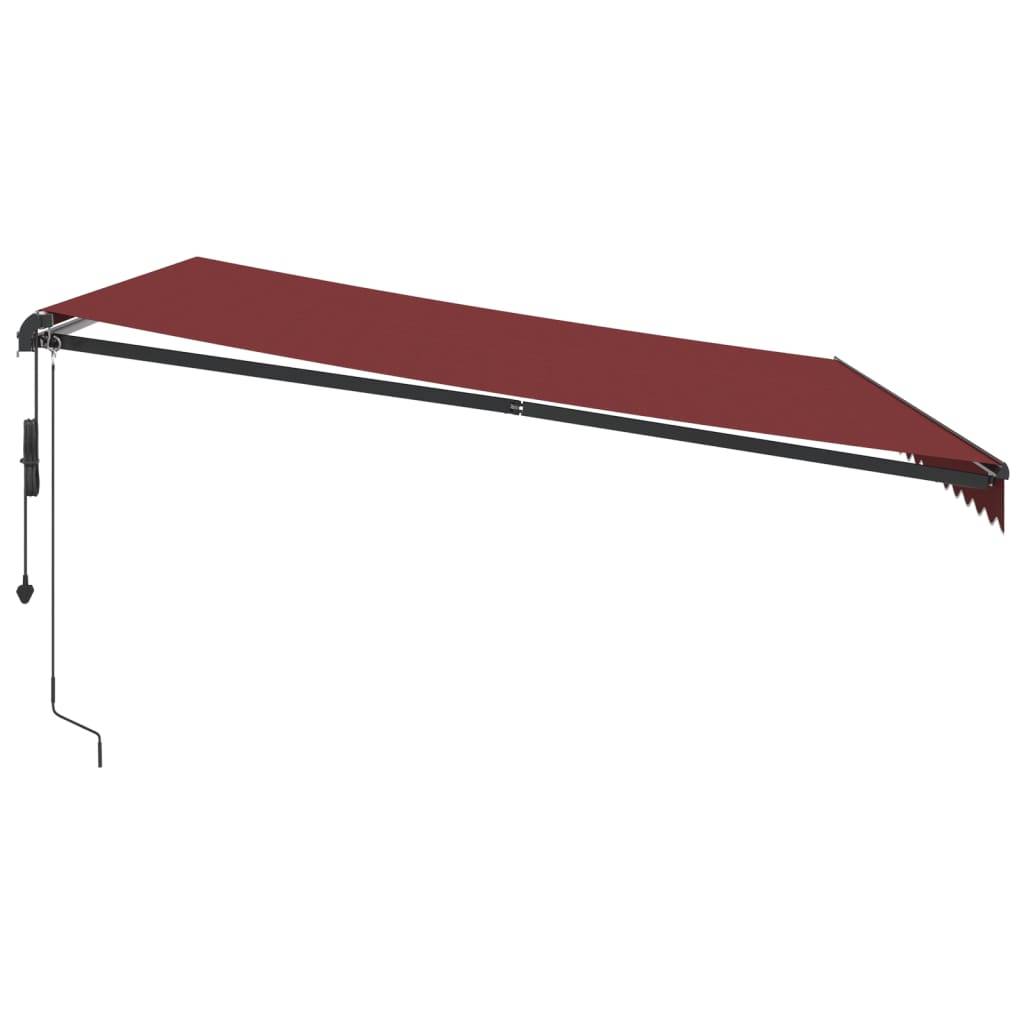 vidaXL Markise Automatisch Burgunderrot 450x350 cm