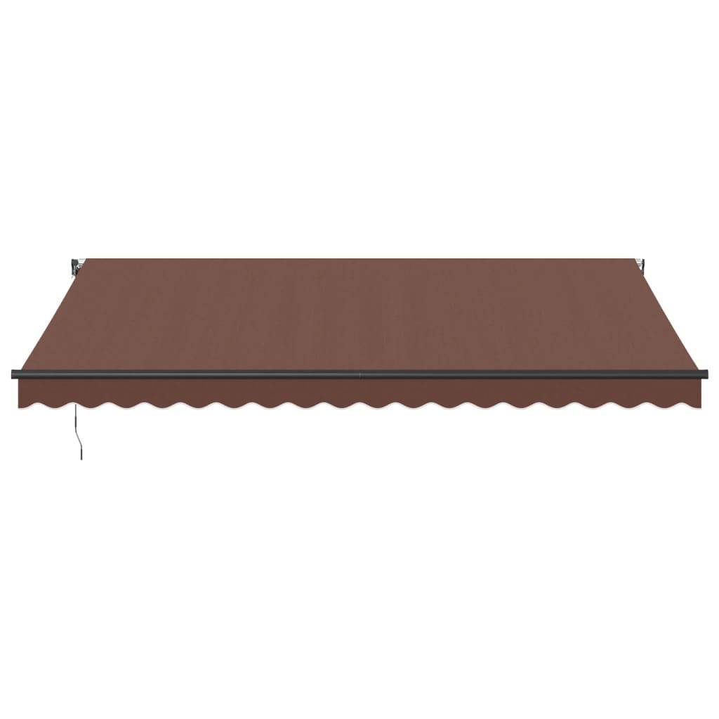 vidaXL Markise Automatisch mit LEDs Braun 450x350 cm