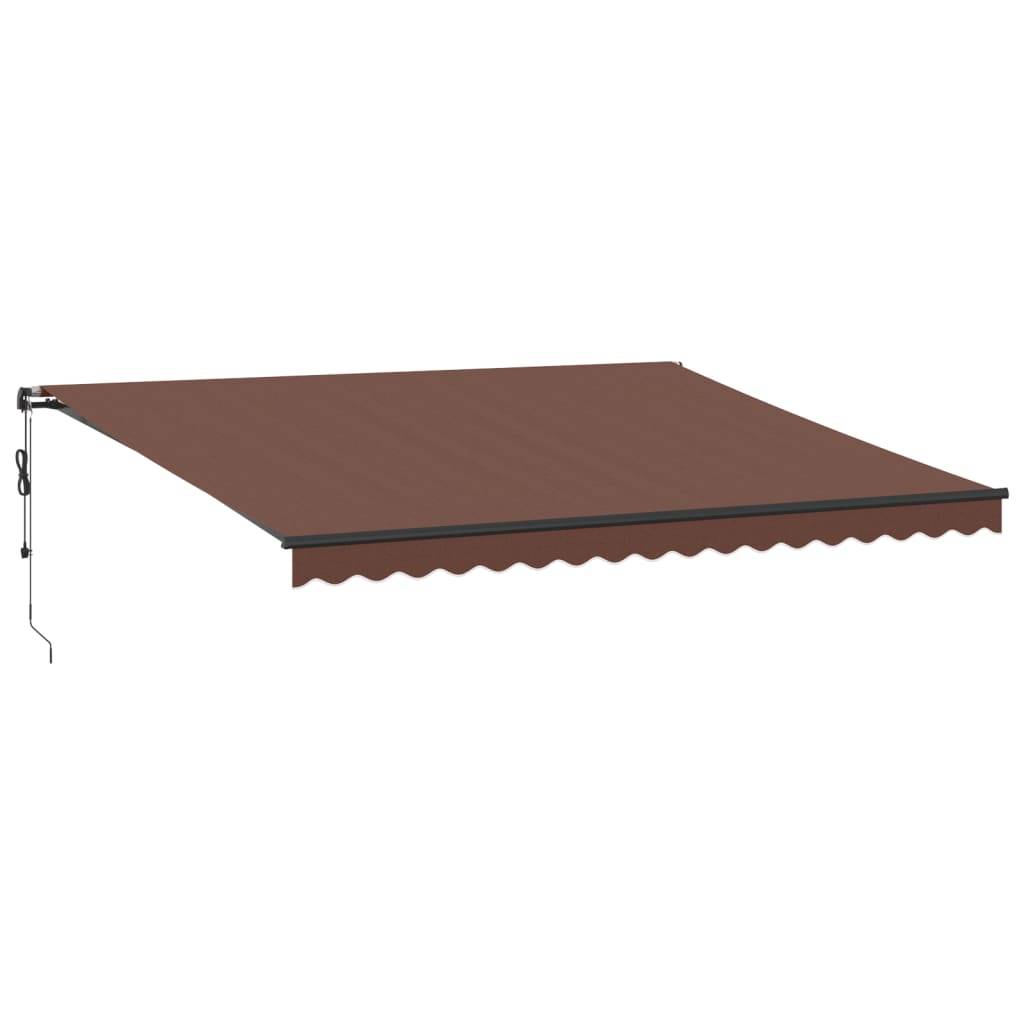 vidaXL Markise Automatisch mit LEDs Braun 450x350 cm