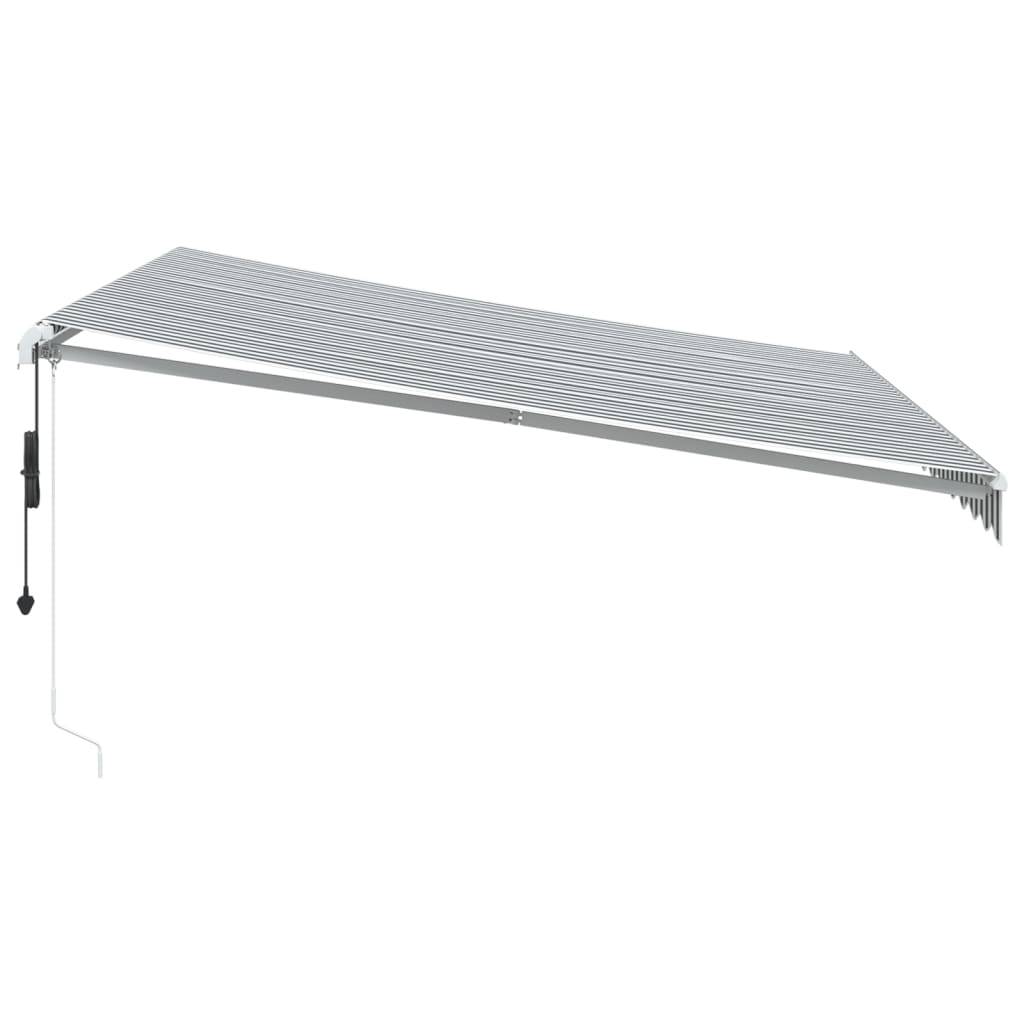 vidaXL Markise Automatisch Anthrazit & Weiß 400x350 cm