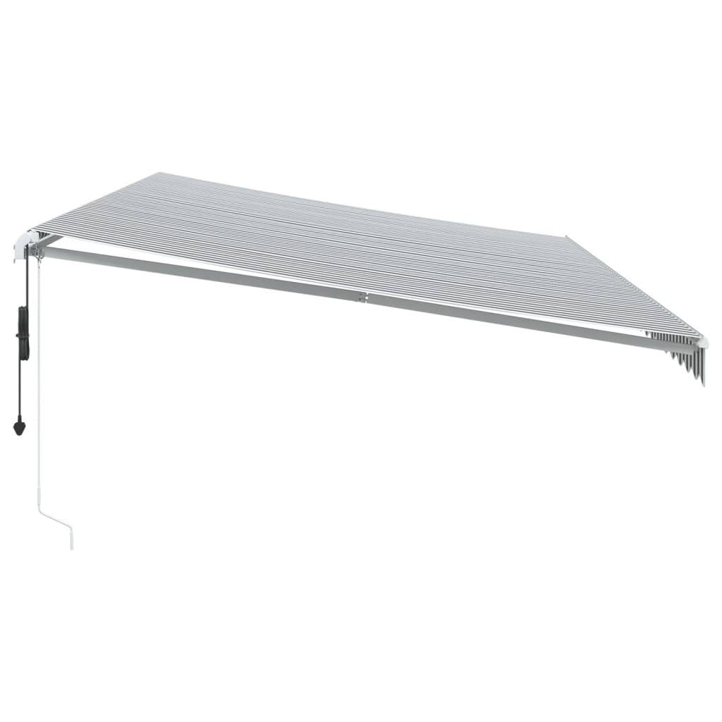 vidaXL Markise Automatisch Anthrazit & Weiß 600x350 cm