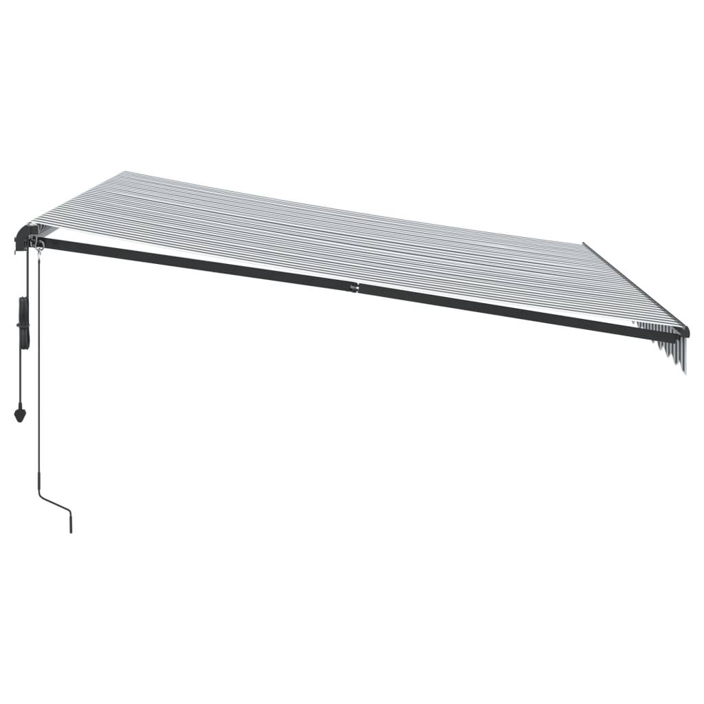 vidaXL Markise Automatisch Anthrazit und Weiß 400x350 cm