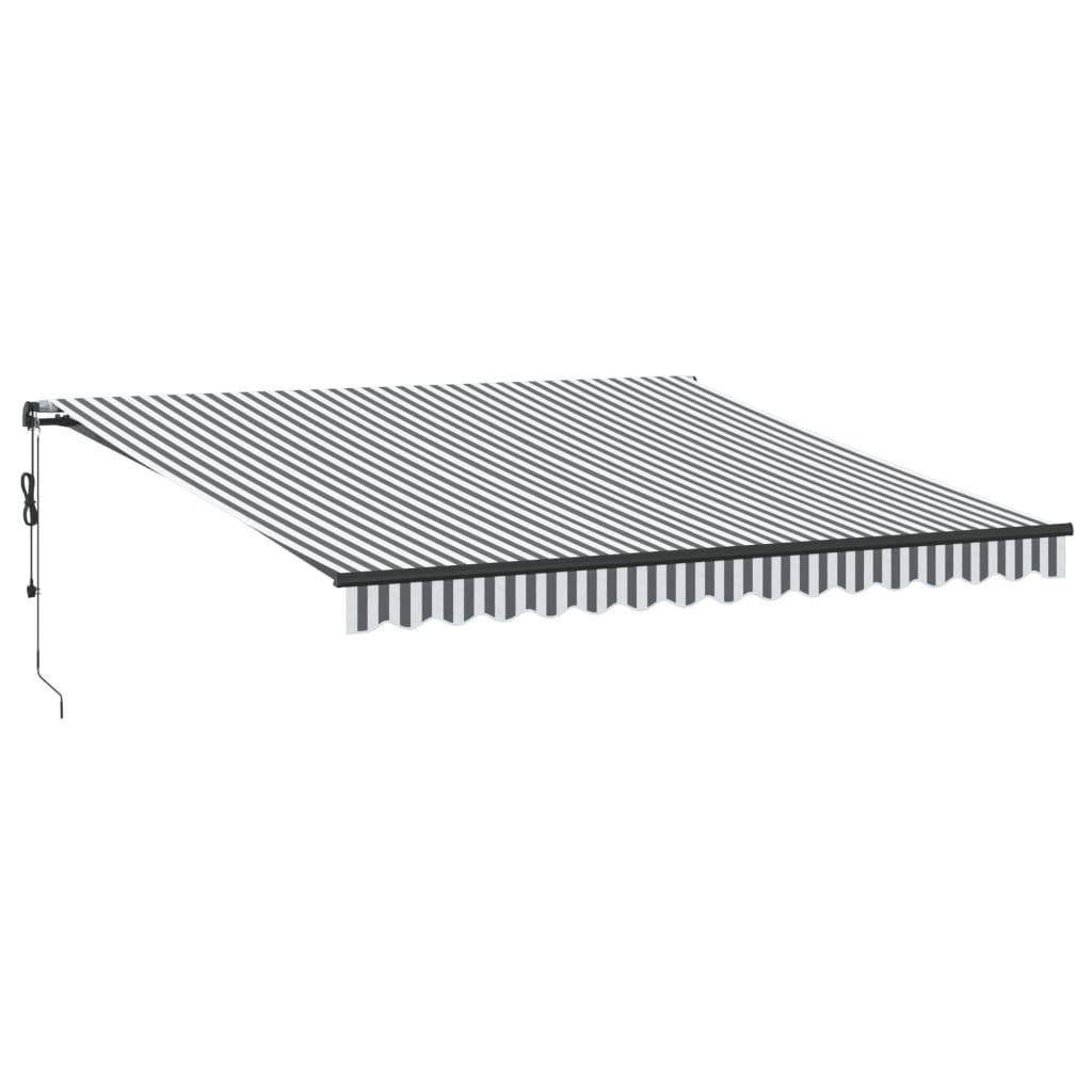 vidaXL Markise Automatisch Anthrazit und Weiß 400x350 cm