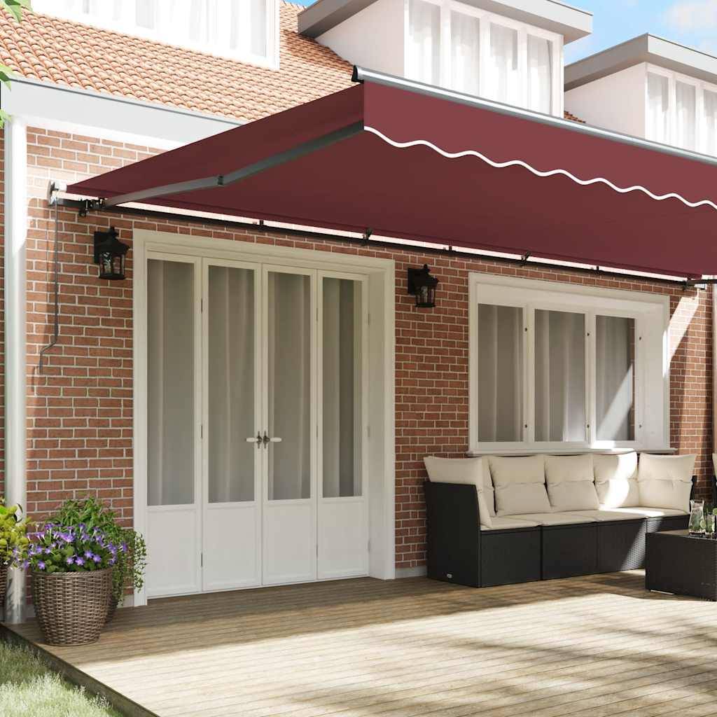 vidaXL Markise Manuell Weinrot 600x300 cm