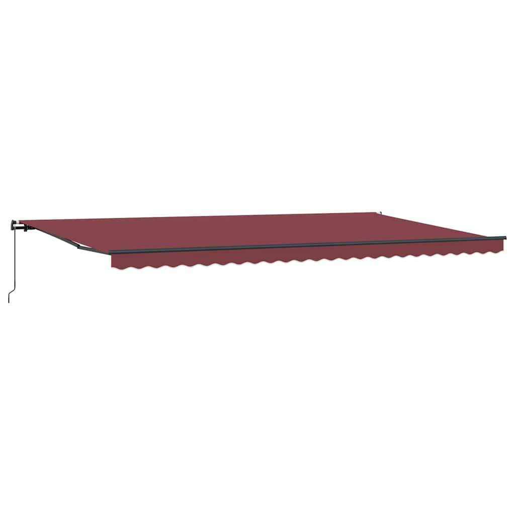 vidaXL Markise Manuell Weinrot 600x300 cm