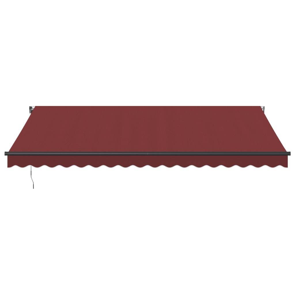 vidaXL Markise Automatisch mit LED Weinrot 450x350 cm