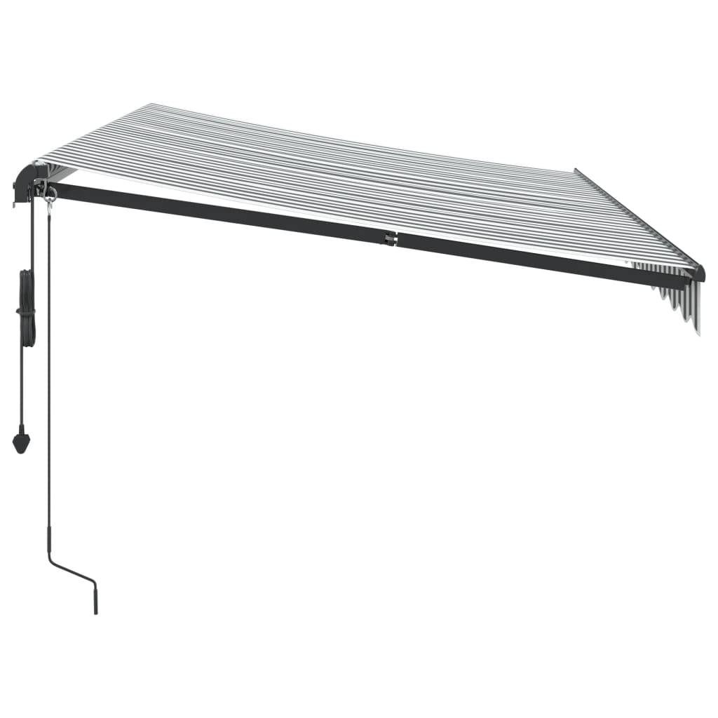 vidaXL Markise Automatisch Anthrazit und Weiß 350x250 cm
