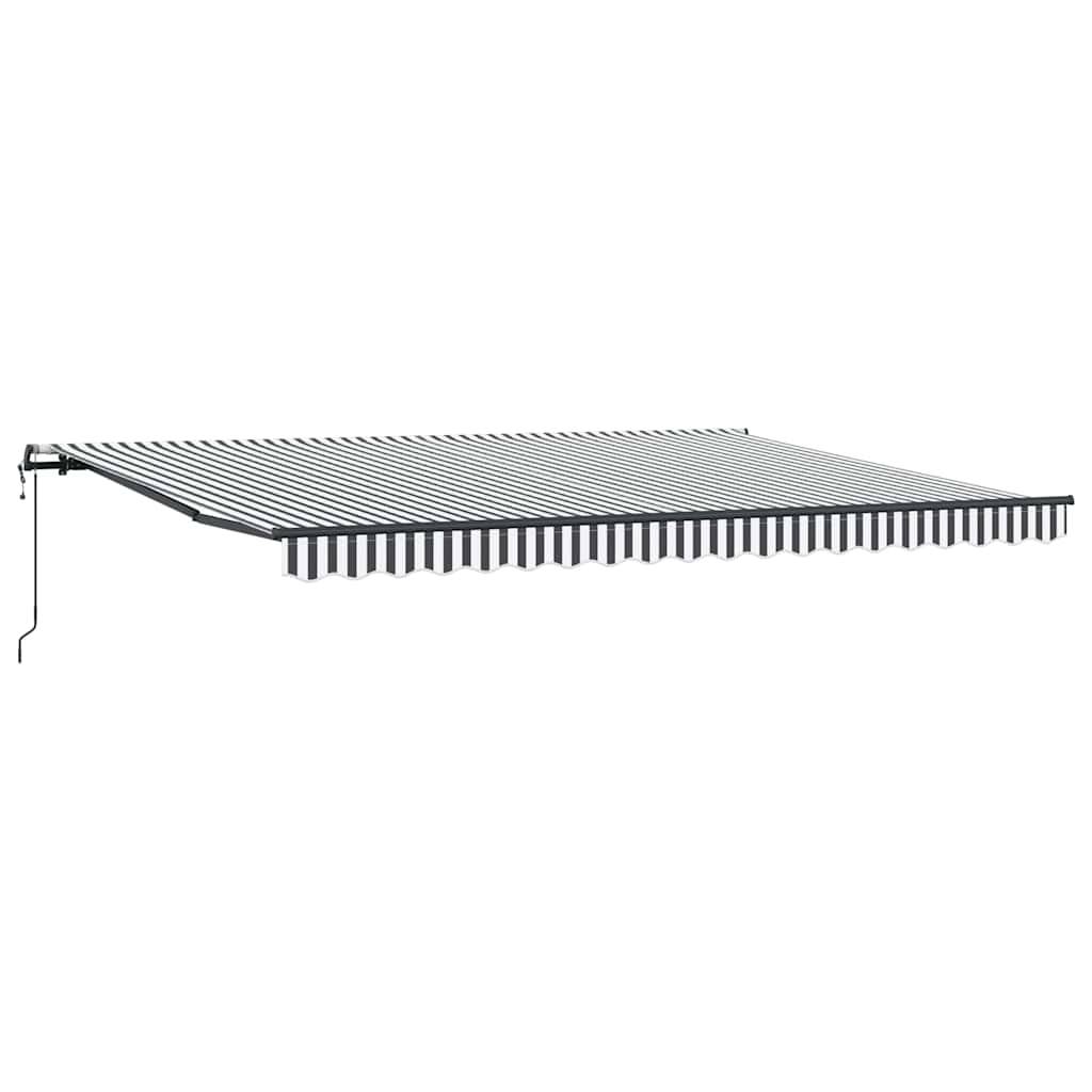 vidaXL Markise Automatisch Anthrazit und Weiß 450x300 cm