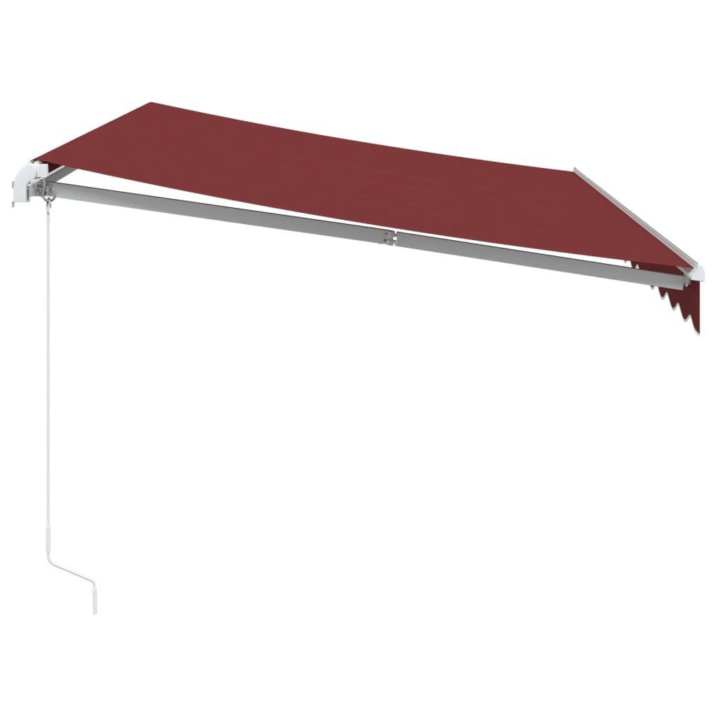 vidaXL Markise Manuell Weinrot 350x250 cm