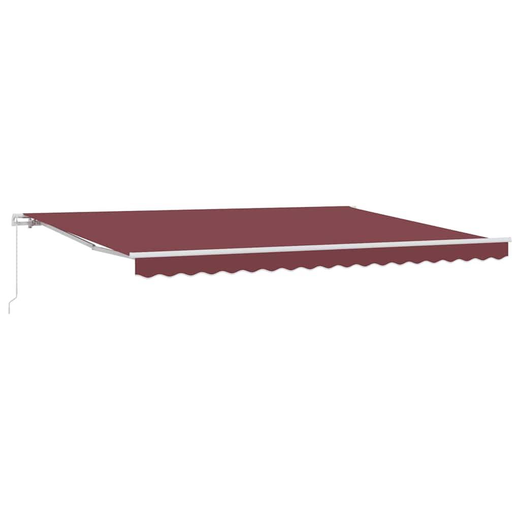 vidaXL Markise Manuell Weinrot 450x300 cm