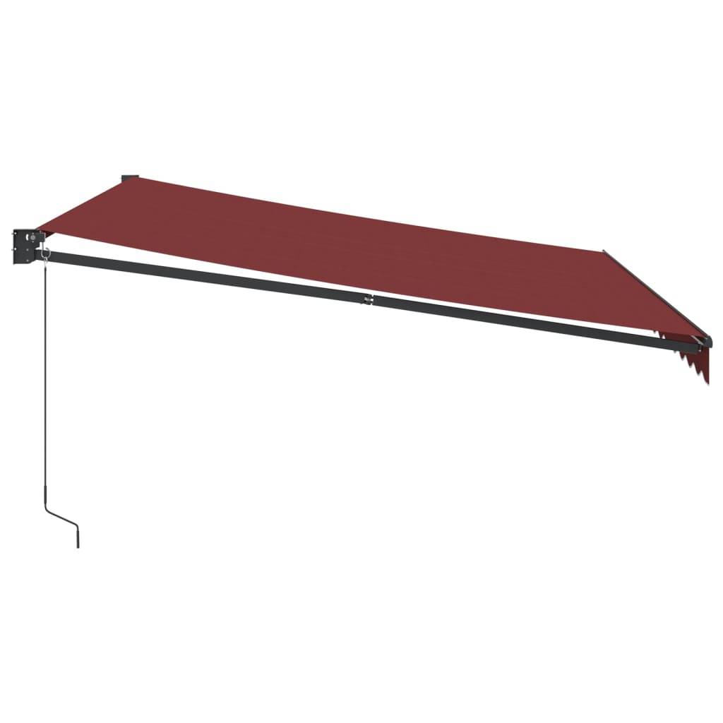 vidaXL Markise Manuell Weinrot 400x300 cm