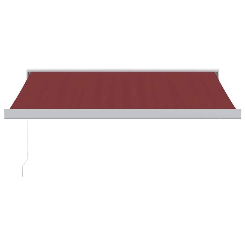 vidaXL Markise Manuell Weinrot 350x250 cm