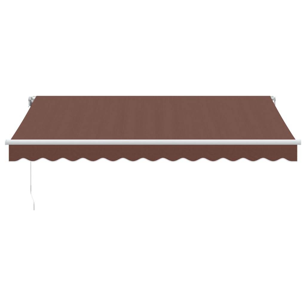 vidaXL Markise Manuell mit LED Braun 350x250 cm