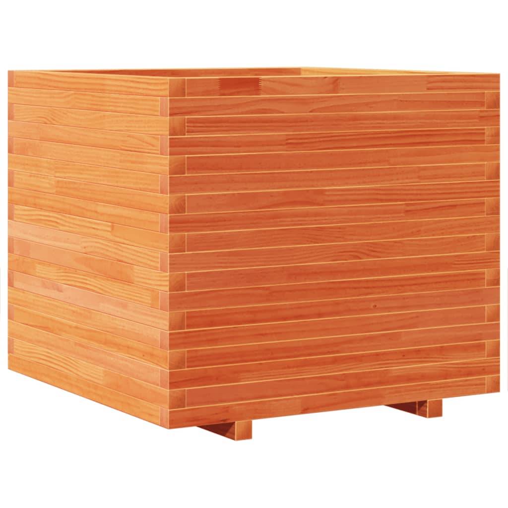 vidaXL Pflanzkübel Wachsbraun 80x80x72 cm Massivholz Kiefer