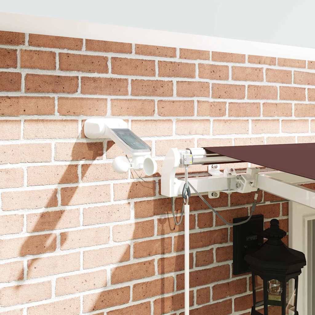 vidaXL Markise Automatisch mit LED Braun 400x300 cm