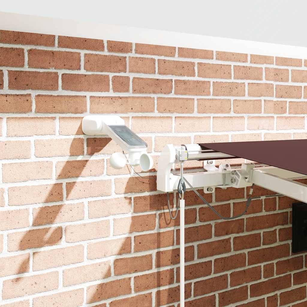 vidaXL Markise Automatisch mit LED Braun 450x300 cm