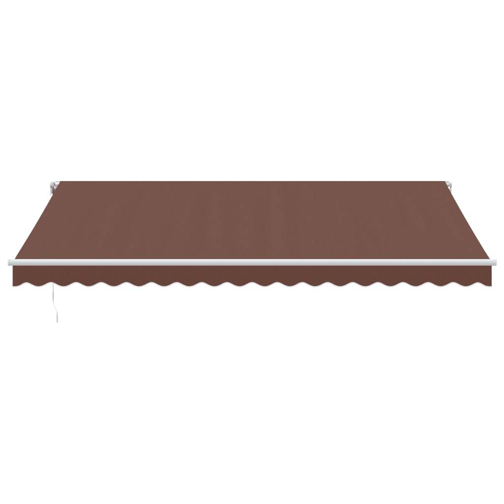 vidaXL Markise Manuell mit LED Braun 500x300 cm