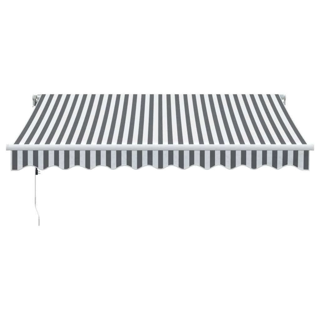 vidaXL Markise Automatisch mit LED Anthrazit & Weiß 300x250 cm