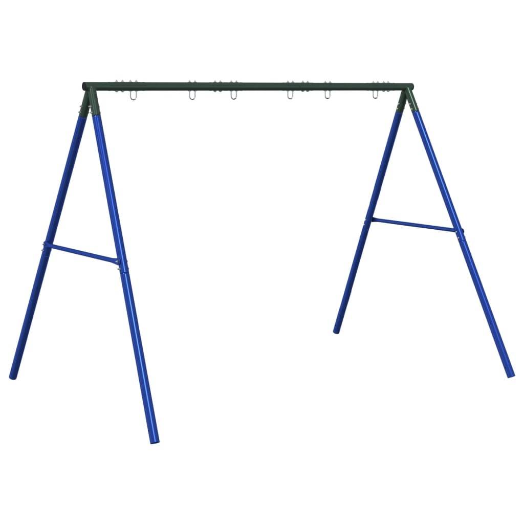 vidaXL Schaukelgestell mit 6 Haken Blau Stahl