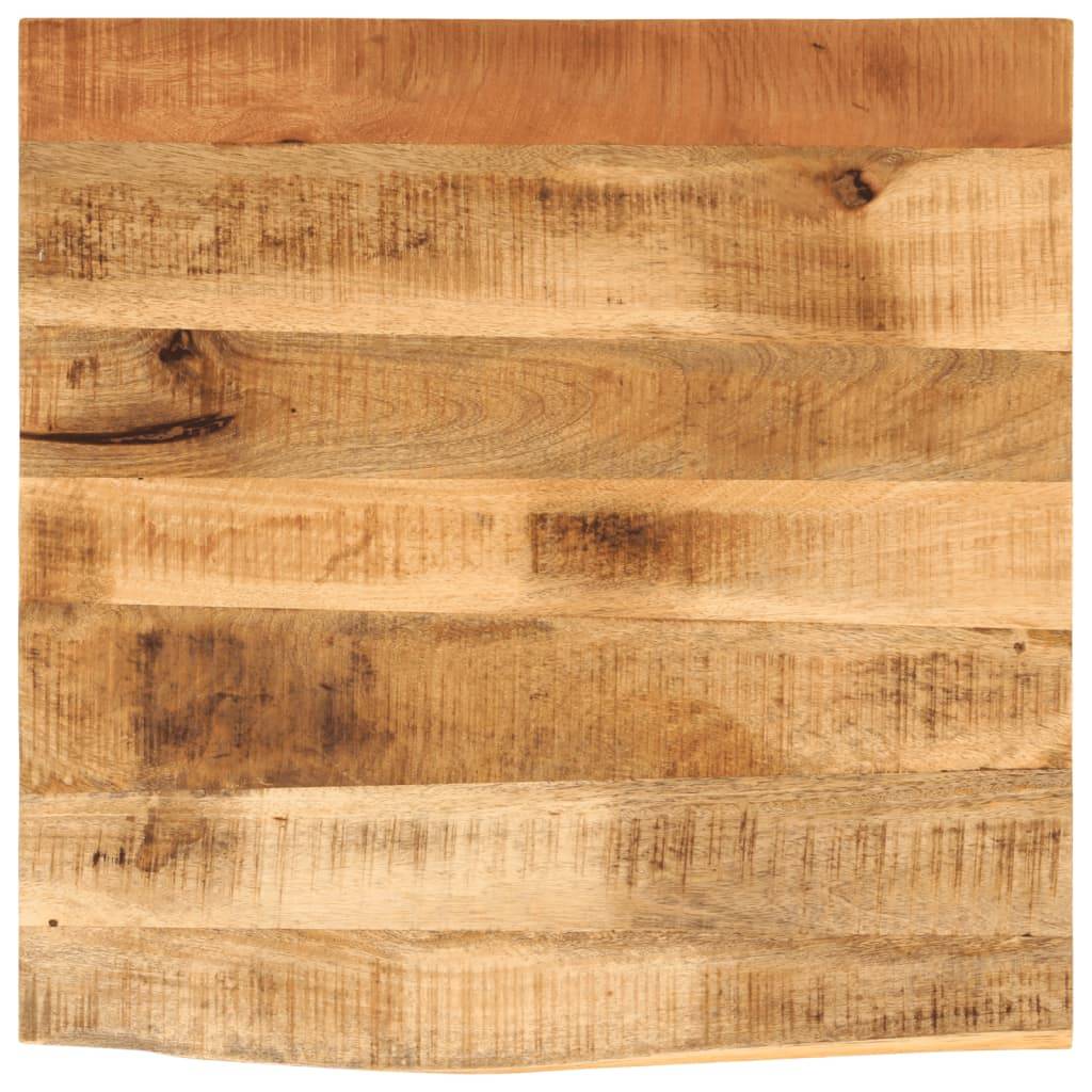 vidaXL Tischplatte 60x60x2,5 cm Baumkante Massivholz Raues Mangoholz