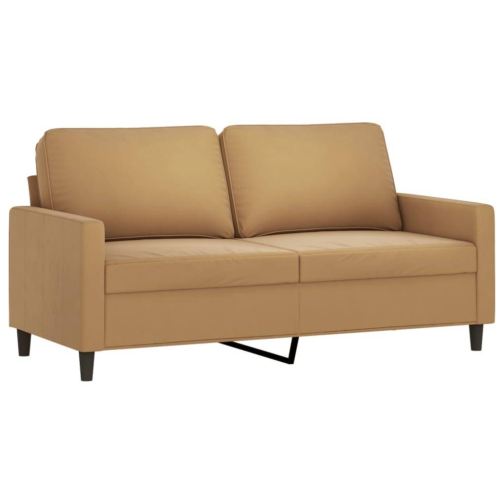 vidaXL 3-tlg. Sofagarnitur mit Kissen Braun Samt