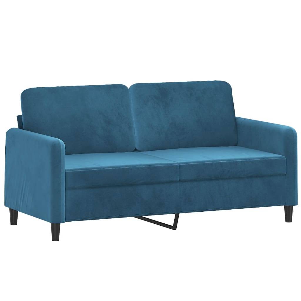 vidaXL 3-tlg. Sofagarnitur Blau Samt