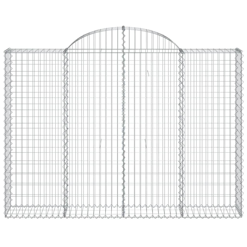 vidaXL Gabionen mit Hochbogen 18Stk. 200x30x140/160cm Verzinktes Eisen