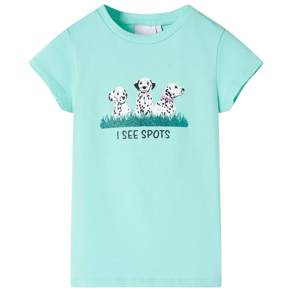 Kinder-T-Shirt Helles Minzgrün 128