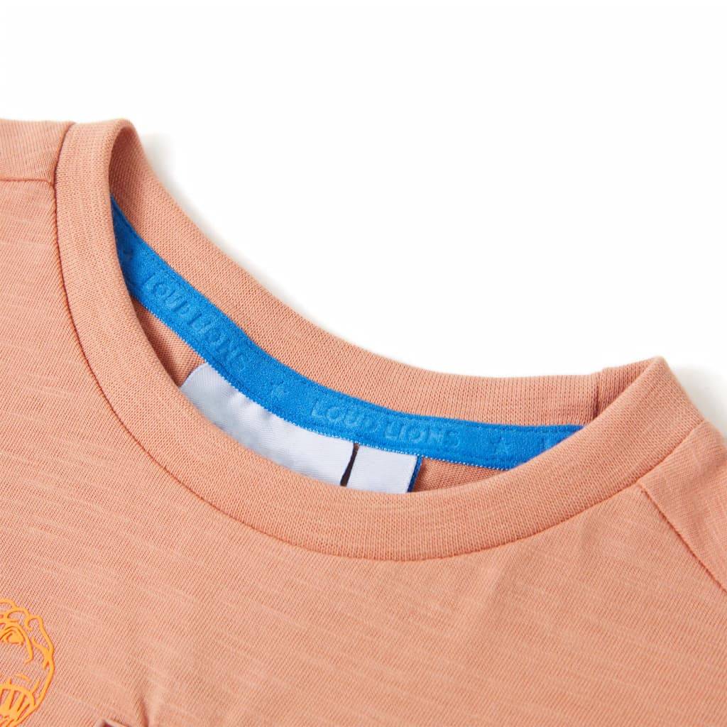Kinder-Kurzarmshirt Hellorange 128