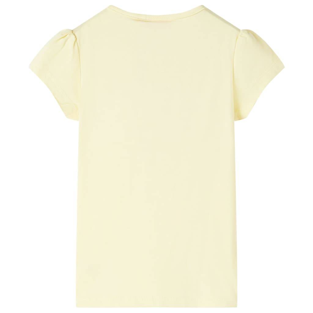 Kinder-T-Shirt Zartgelb 128