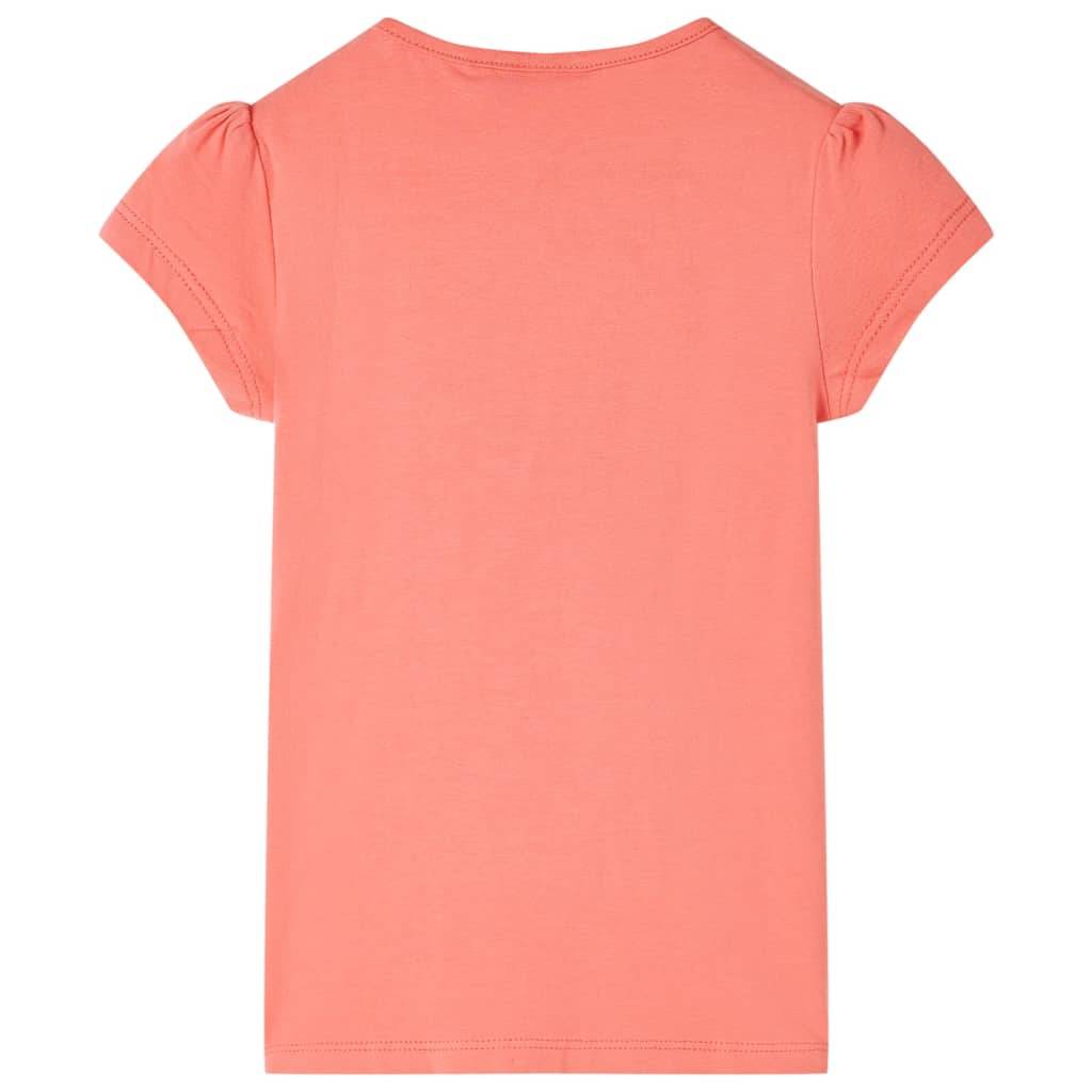 Kinder-T-Shirt Korallenrosa 128
