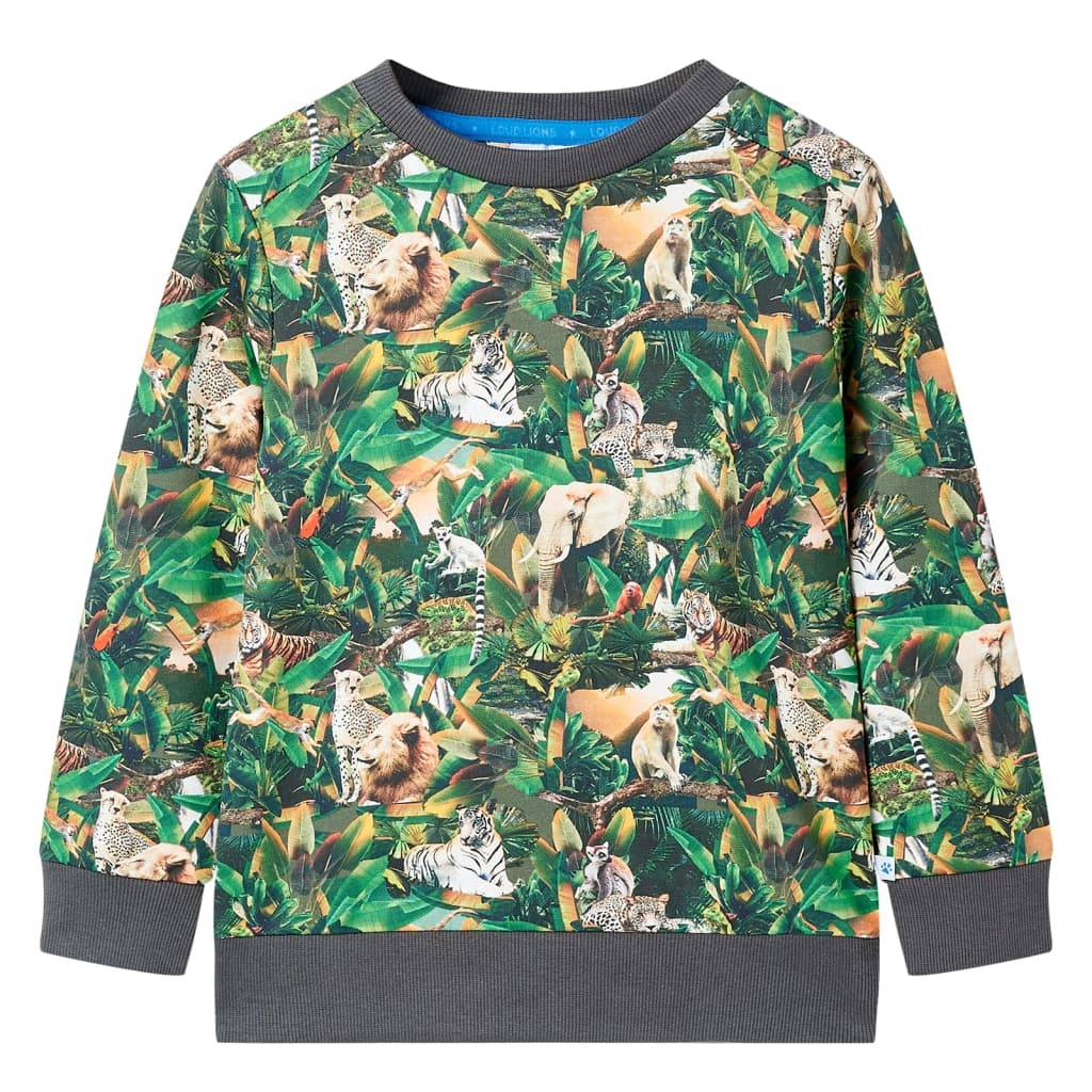 Kinder-Sweatshirt Dschungel-Motiv 116
