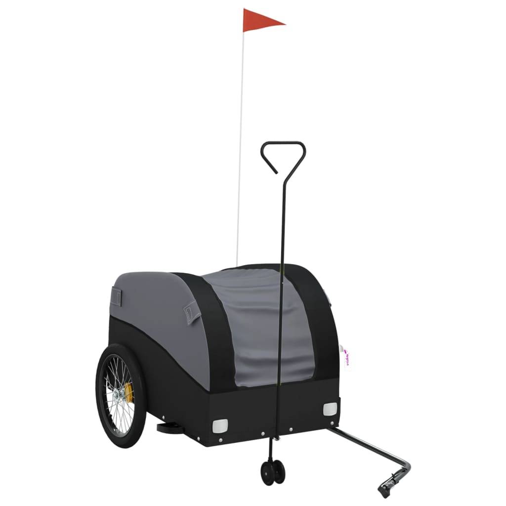 vidaXL Fahrradanhänger Schwarz 45 kg Eisen