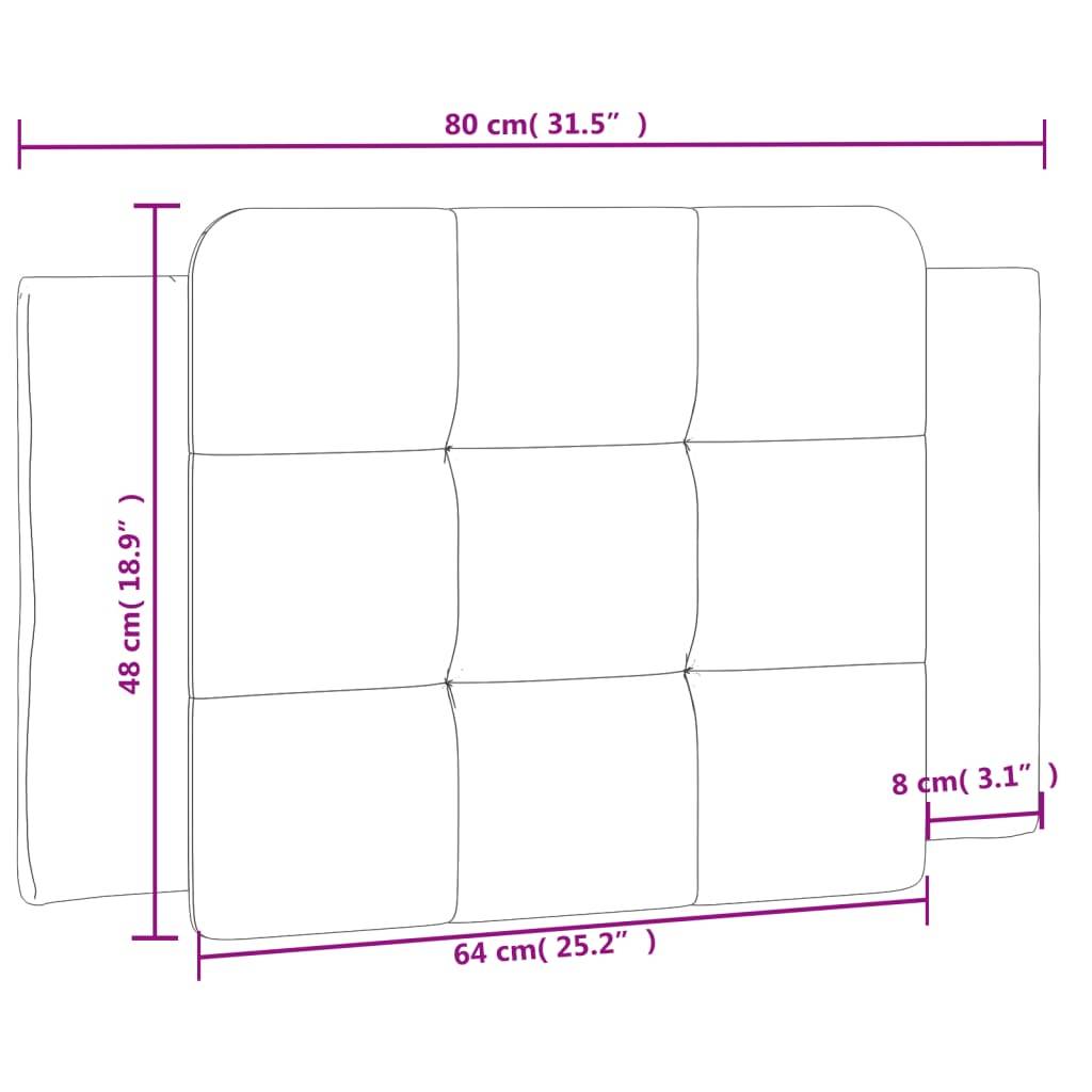 vidaXL Kopfteil-Kissen "Zadar" Schwarz und Weiß 80 cm Kunstleder