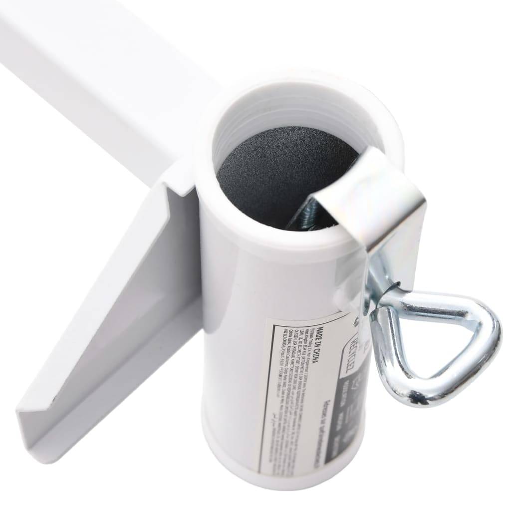 vidaXL Sonnenschirmhalter für Balkon Weiß 38 mm Stahl