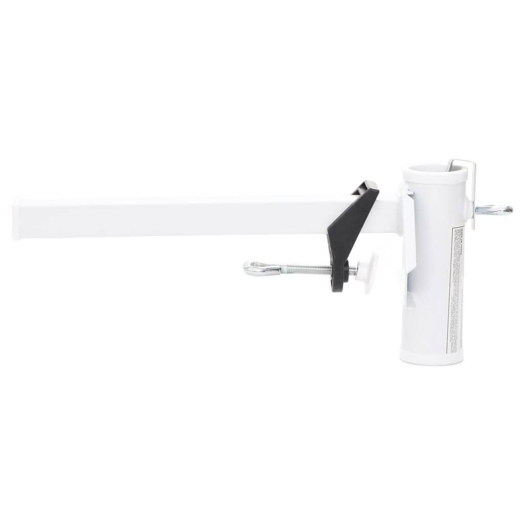 vidaXL Sonnenschirmhalter für Balkon Weiß 38 mm Stahl