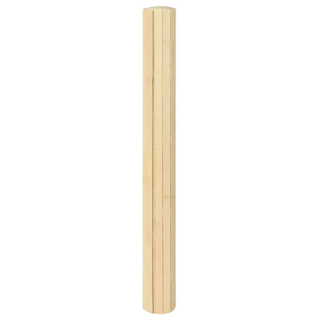 vidaXL Teppich Rechteckig Hell Natur 100x400 cm Bambus