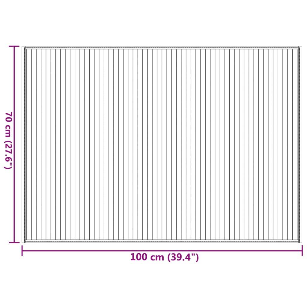 vidaXL Teppich Rechteckig Schwarz 70x100 cm Bambus