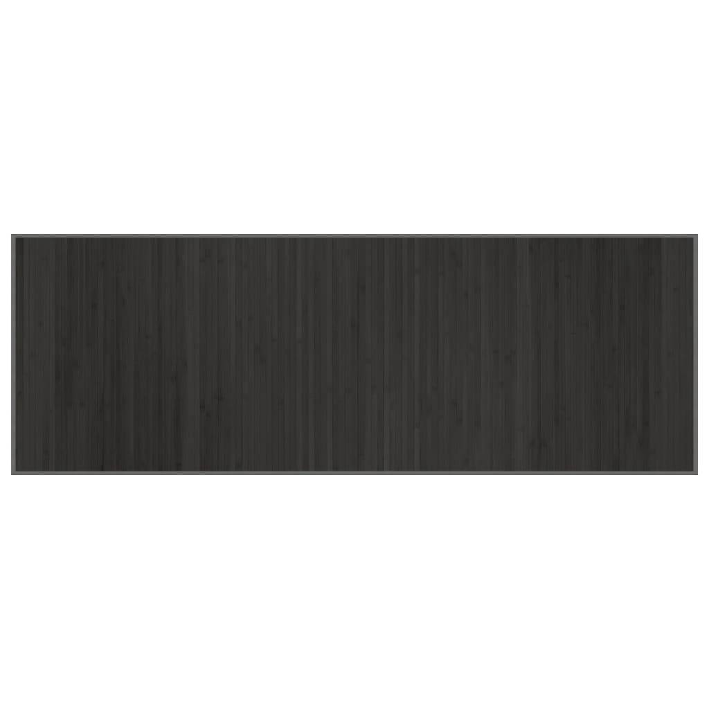 vidaXL Teppich Rechteckig Grau 70x200 cm Bambus