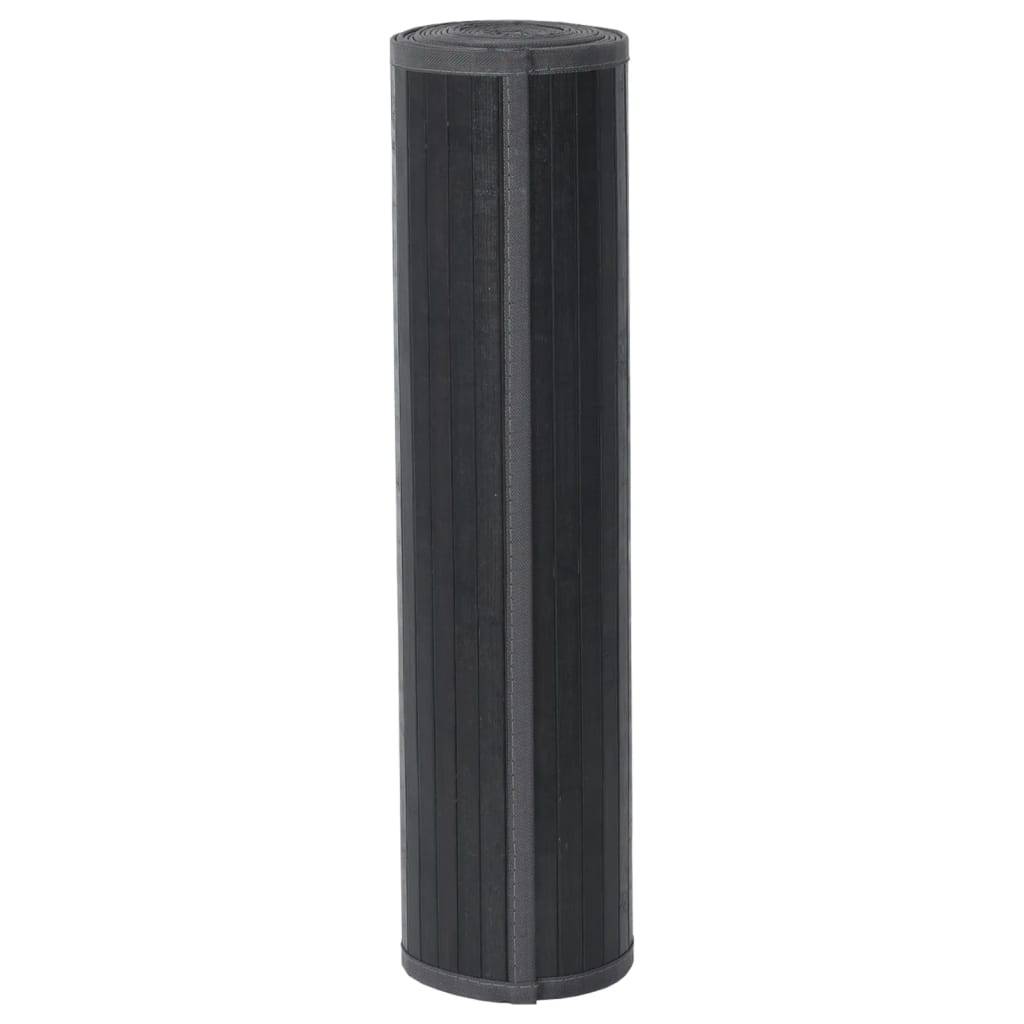 vidaXL Teppich Rechteckig Grau 70x200 cm Bambus