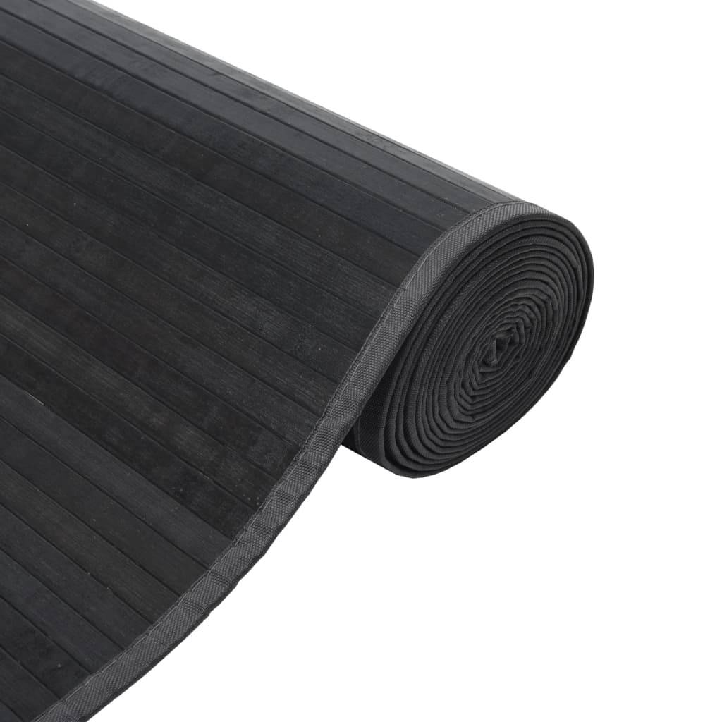 vidaXL Teppich Rechteckig Grau 70x300 cm Bambus
