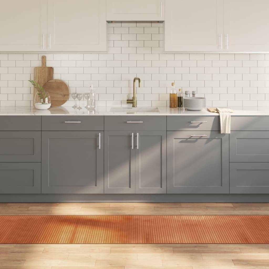 vidaXL Teppich Rechteckig Braun 60x400 cm Bambus