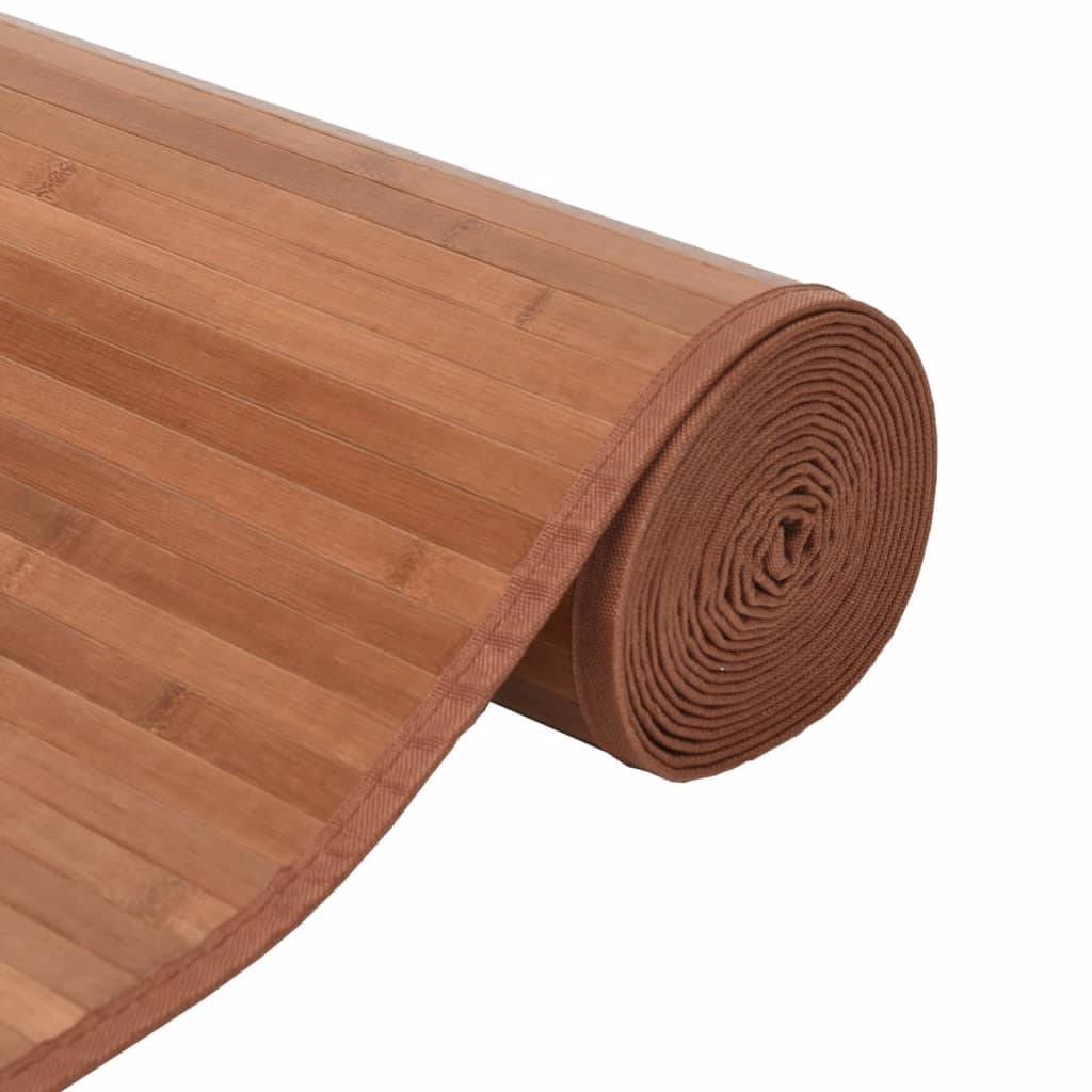 vidaXL Teppich Rechteckig Braun 60x400 cm Bambus