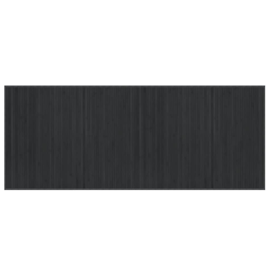 vidaXL Teppich Rechteckig Grau 80x200 cm Bambus