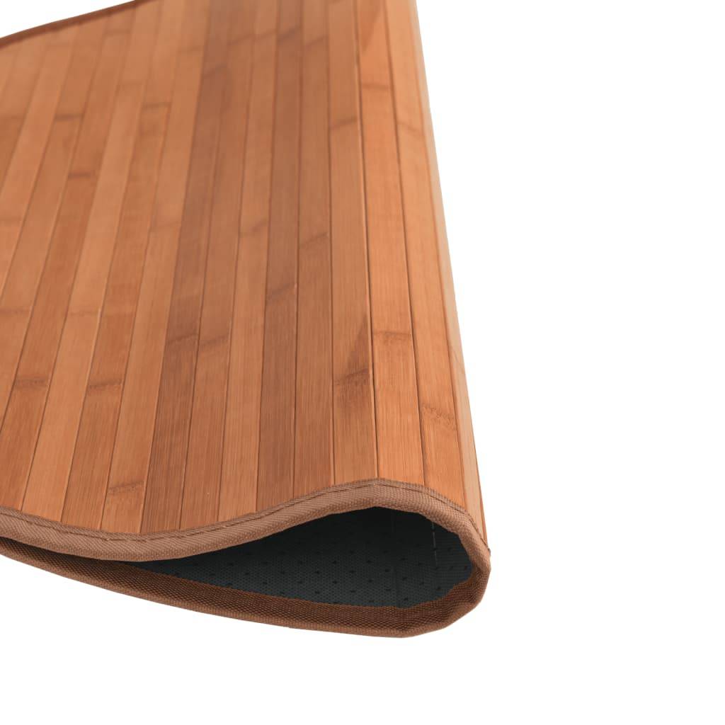 vidaXL Teppich Rund Braun 60 cm Bambus