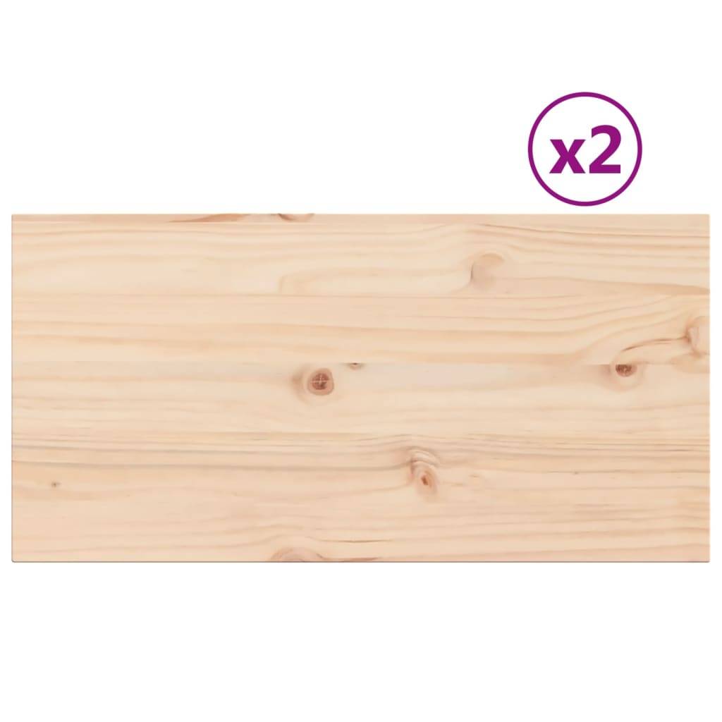 vidaXL Tischplatten 2 Stk. 70x35x1,7 cm Rechteckig Massivholz Kiefer