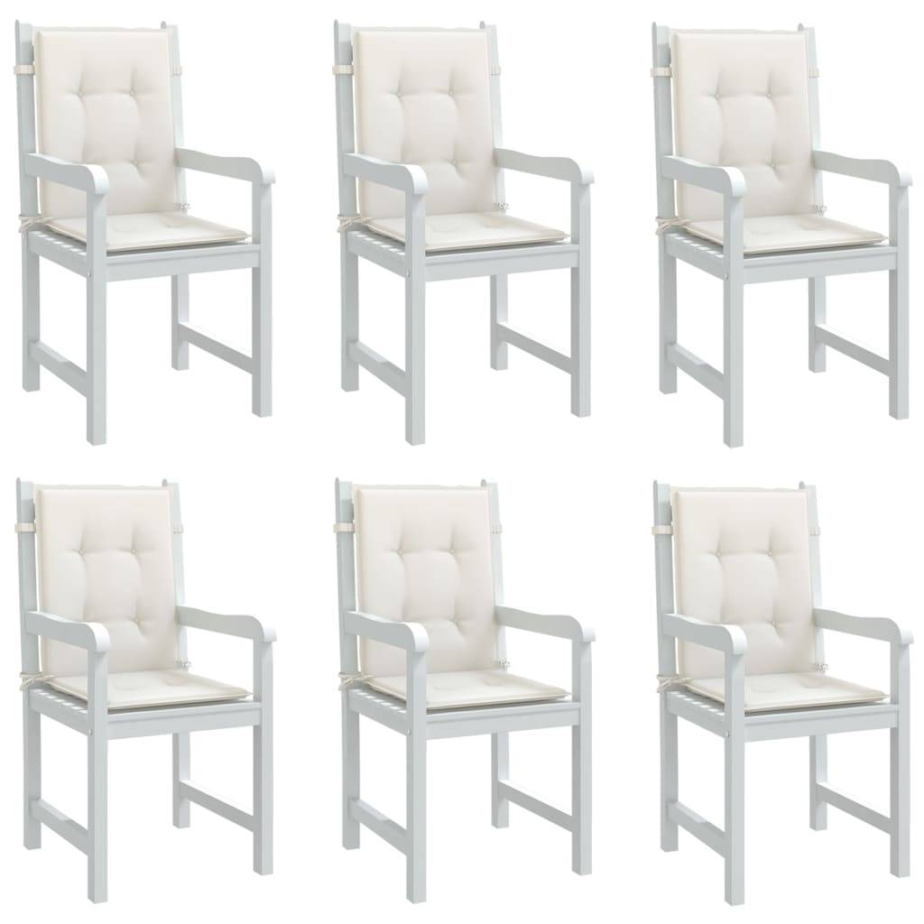 vidaXL Niedriglehner-Auflagen 6 Stk. Melange Creme 100x50x4 cm Stoff