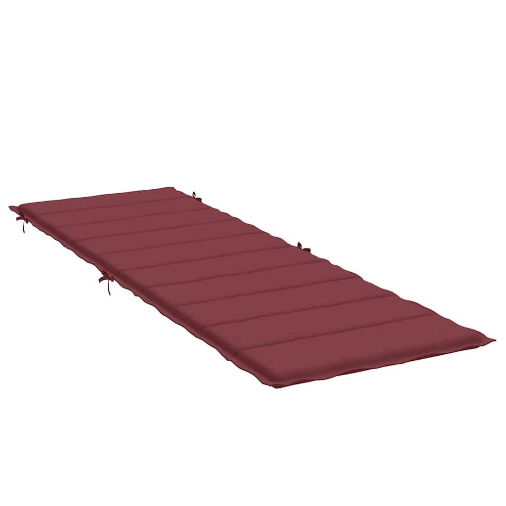 vidaXL Sonnenliegen-Auflage Melange Weinrot 186x58x4 cm Stoff